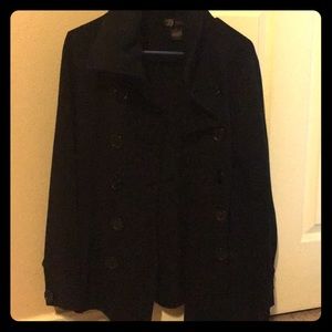 Women's black pea coat