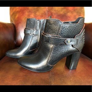 Tory Burch black leather bootie never worn!  8.5