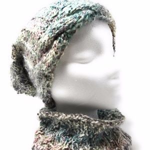 Handmade Slouchy Beanie and Scarf Set