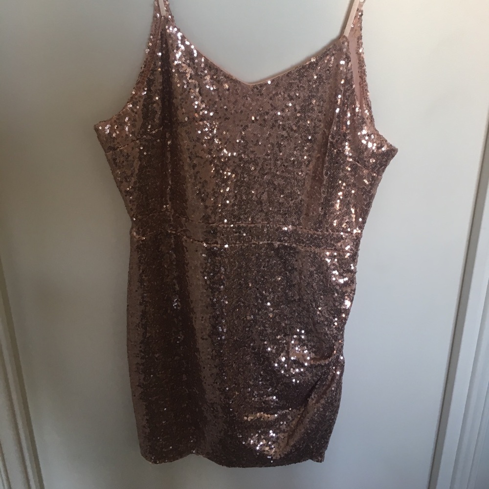 Sequin Rose Gold Dress