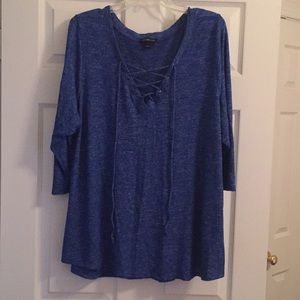Lace-up Tunic 3/4 sleeve