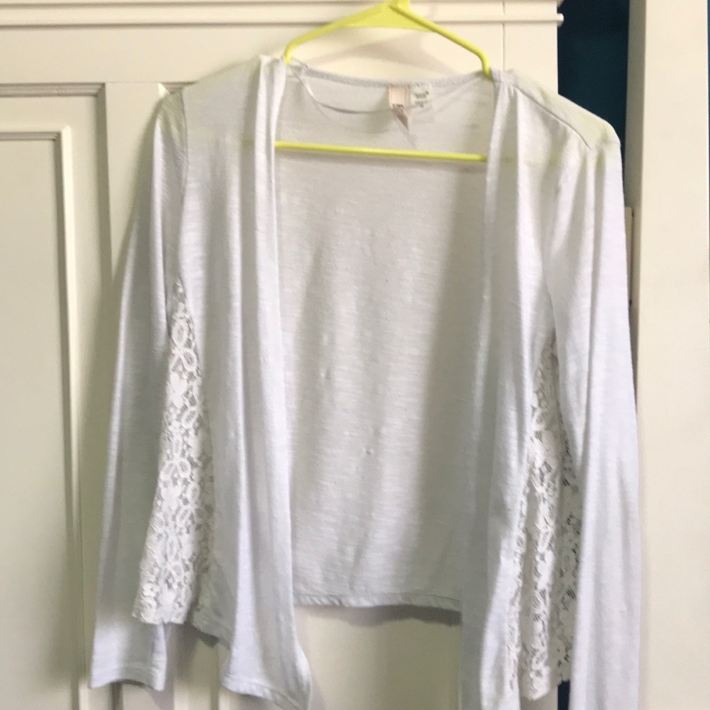 White floral sweater