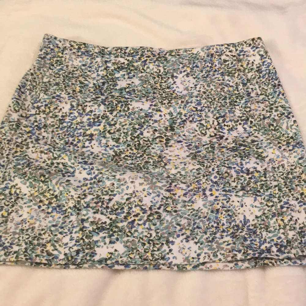 Multicolor jcrew mini skirt