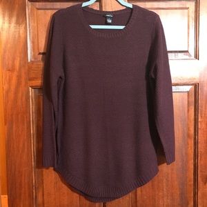 Maroon Sweater with Slit Sides