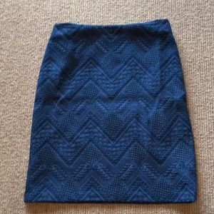 J. McLaughlin blue skirt.