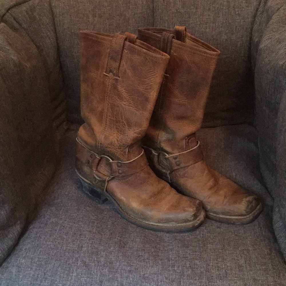 Frye Harness Boot 12 R — Cognac — Size 7 1/2