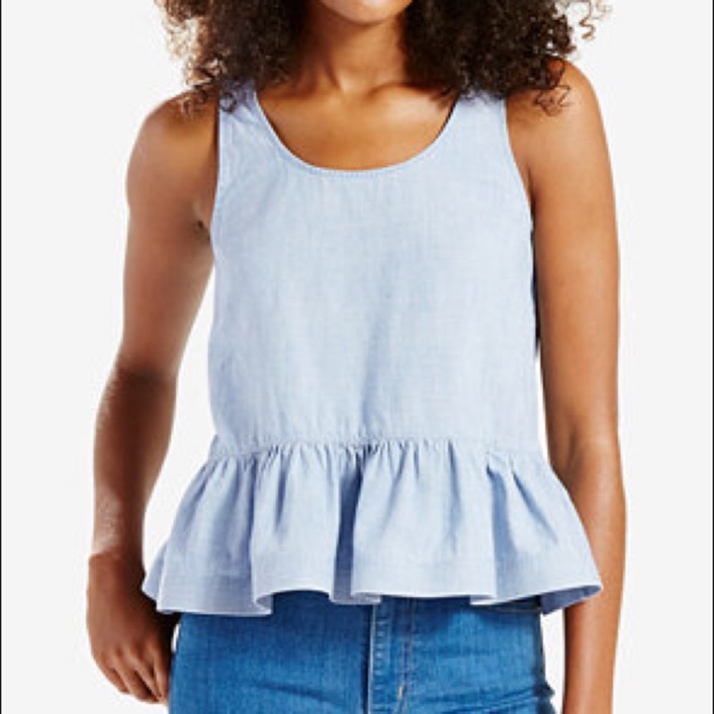 Levi’s Cotton Denim Peplum top