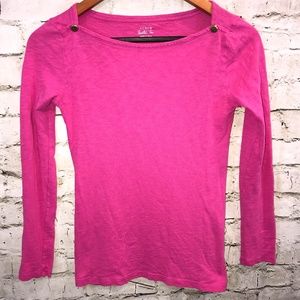J. Crew Painter Tee Pink Fitted Top XS