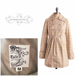 Tulle Yellow and Pink Plaid Coat