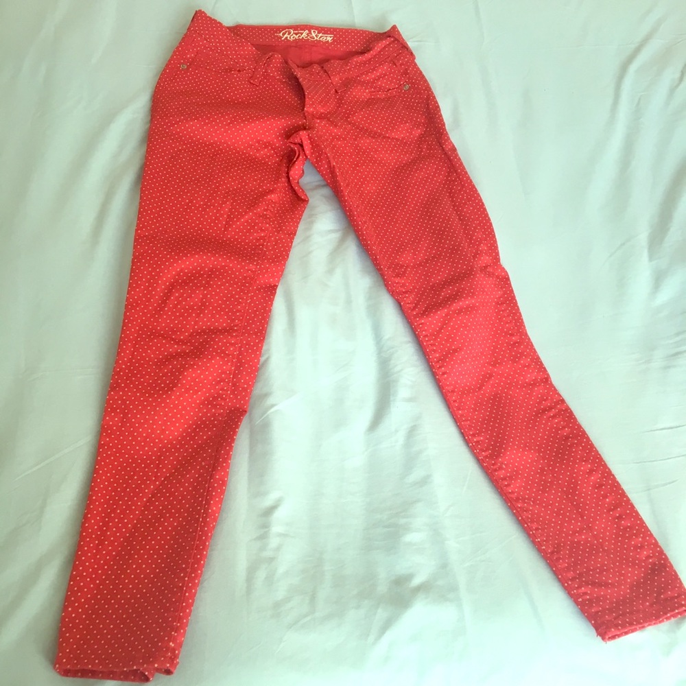 Old Navy polka dot Rock Star jeans