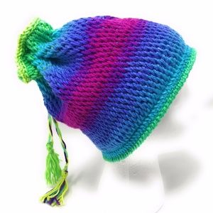 Handmade Unisex Rainbow Slouchy Hairband Beanie