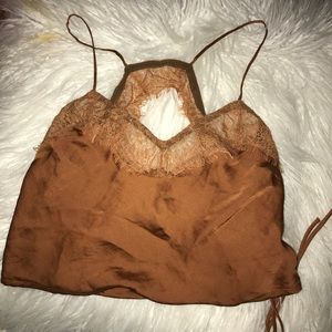 free people silk lace top