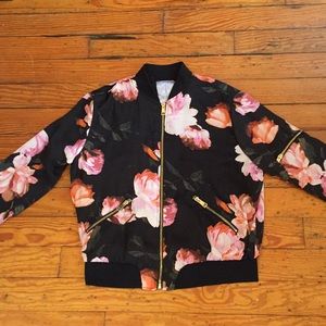 Jennifer Lopez Floral Bomber