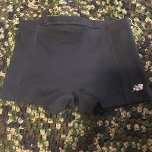 Black new balance spandex workout shorts