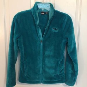 Fila Sport teal furry fleece jacket