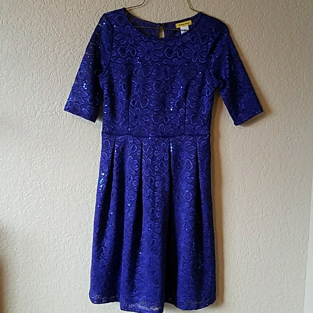 Purple Sequin Party Dress