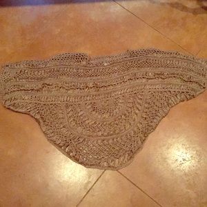 Shimmery, gold crocheted top