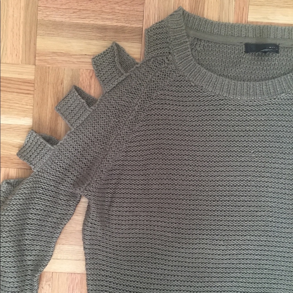 Aqua Sweater with arm cutouts