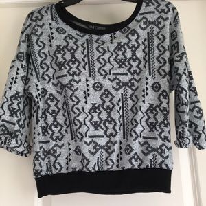 Grey and black Love Culture pattern shirt