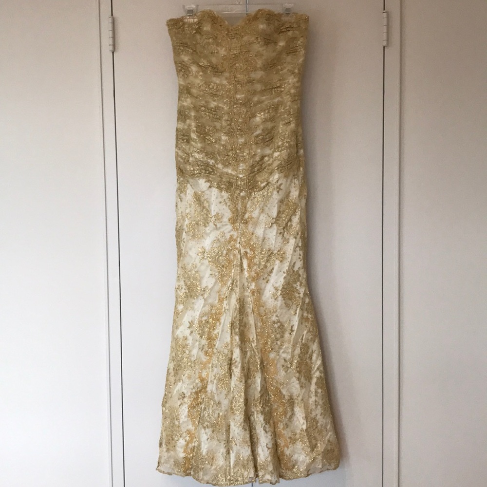 Beautiful Gold lace and sequined gown