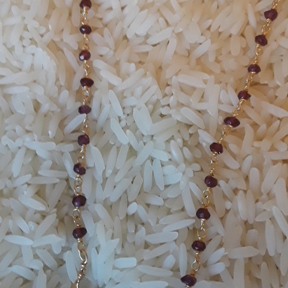 SALE NWT Bow Semi precious beads Necklace - Picture 3 of 3