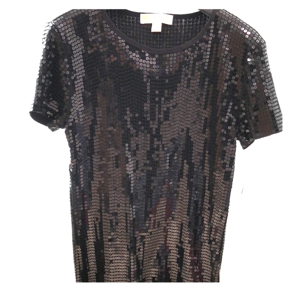 New Michael Kors Sparkly Black Top perfect in L