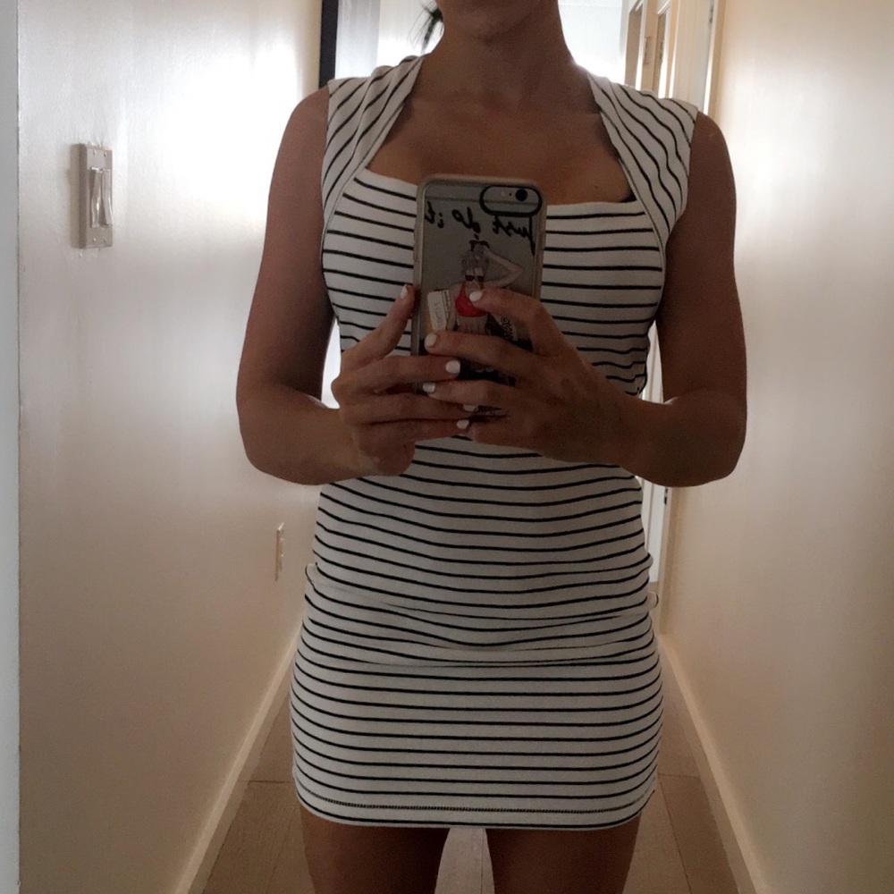 Black & white stripe dress