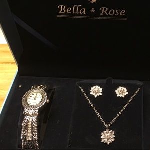 Watch, necklace& earrings set