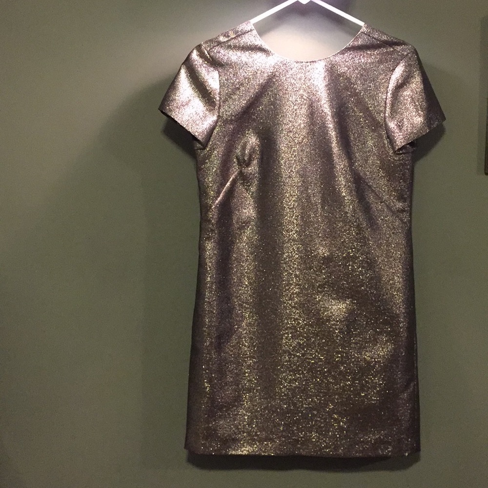 Gold metallic madewell dress