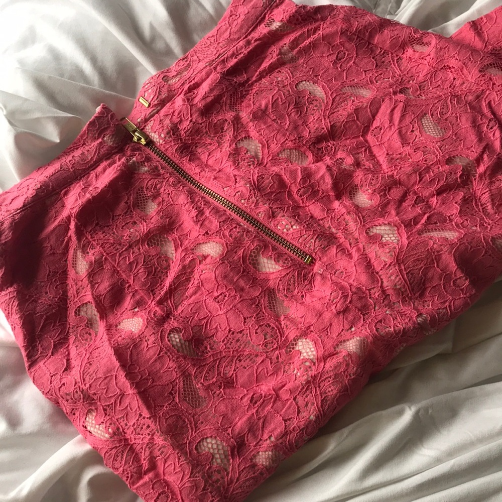 H&M Conscious Collection Pink Lace Midi skirt