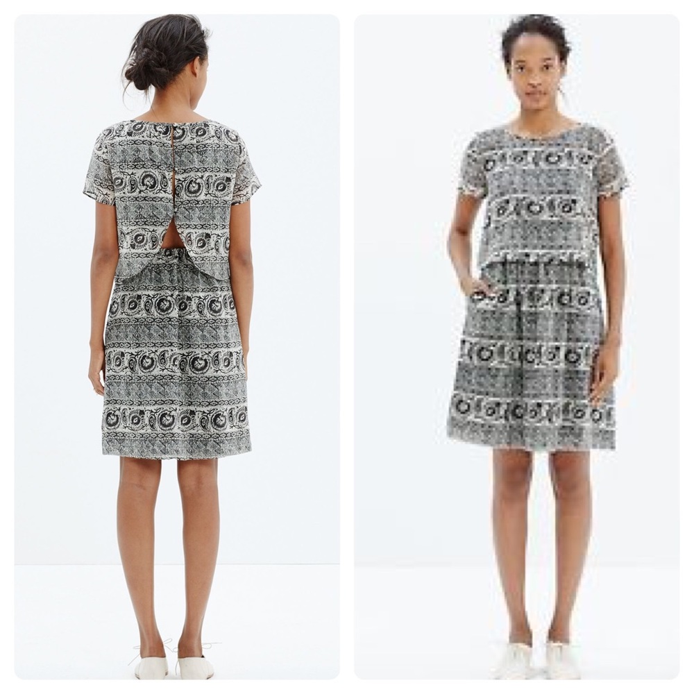 MADEWELL Silk Two-Piece Dress in Woodcut Paisely⚜️