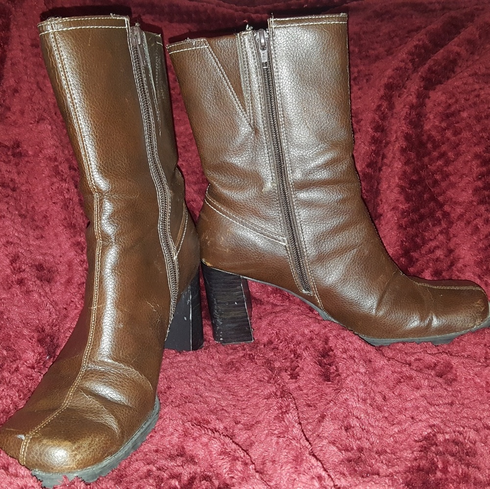 Brown Heeled Boots