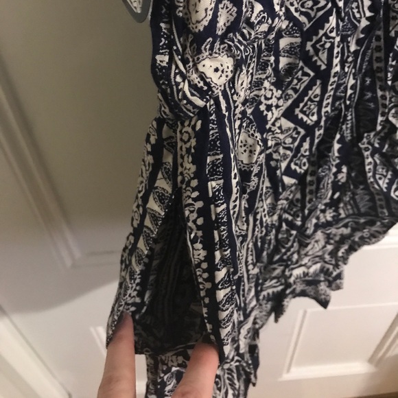 NWT Angie romper blue and cream boho pattern - Picture 3 of 4