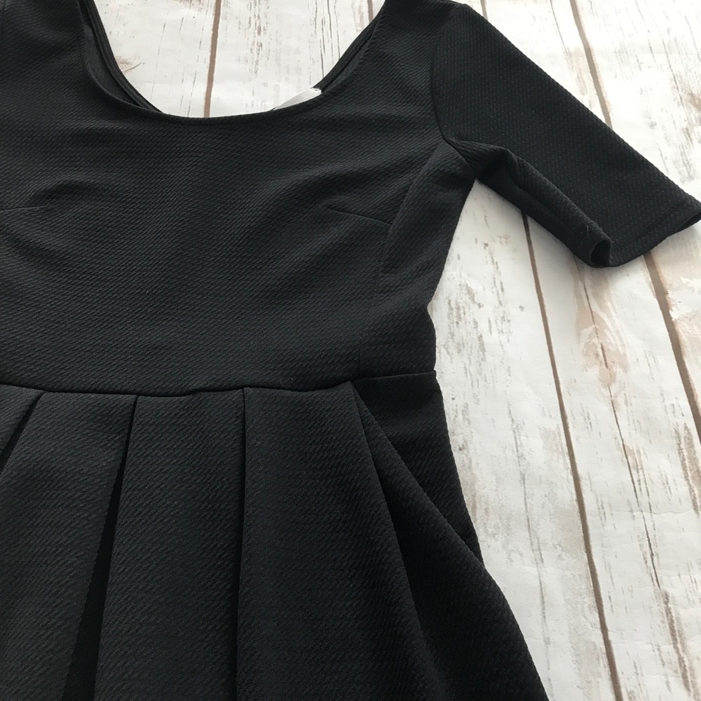 (Sold) Lush - Black Fit-N-Flare Dress, Size XS - Picture 3 of 7
