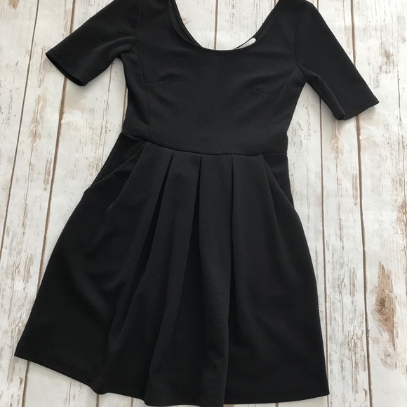 (Sold) Lush - Black Fit-N-Flare Dress, Size XS - Picture 2 of 7