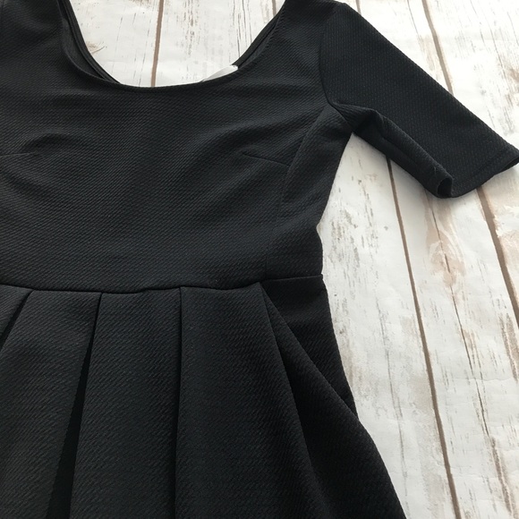 (Sold) Lush - Black Fit-N-Flare Dress, Size XS - Picture 3 of 7