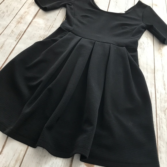 (Sold) Lush - Black Fit-N-Flare Dress, Size XS - Picture 5 of 7