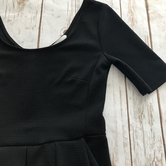 (Sold) Lush - Black Fit-N-Flare Dress, Size XS - Picture 6 of 7