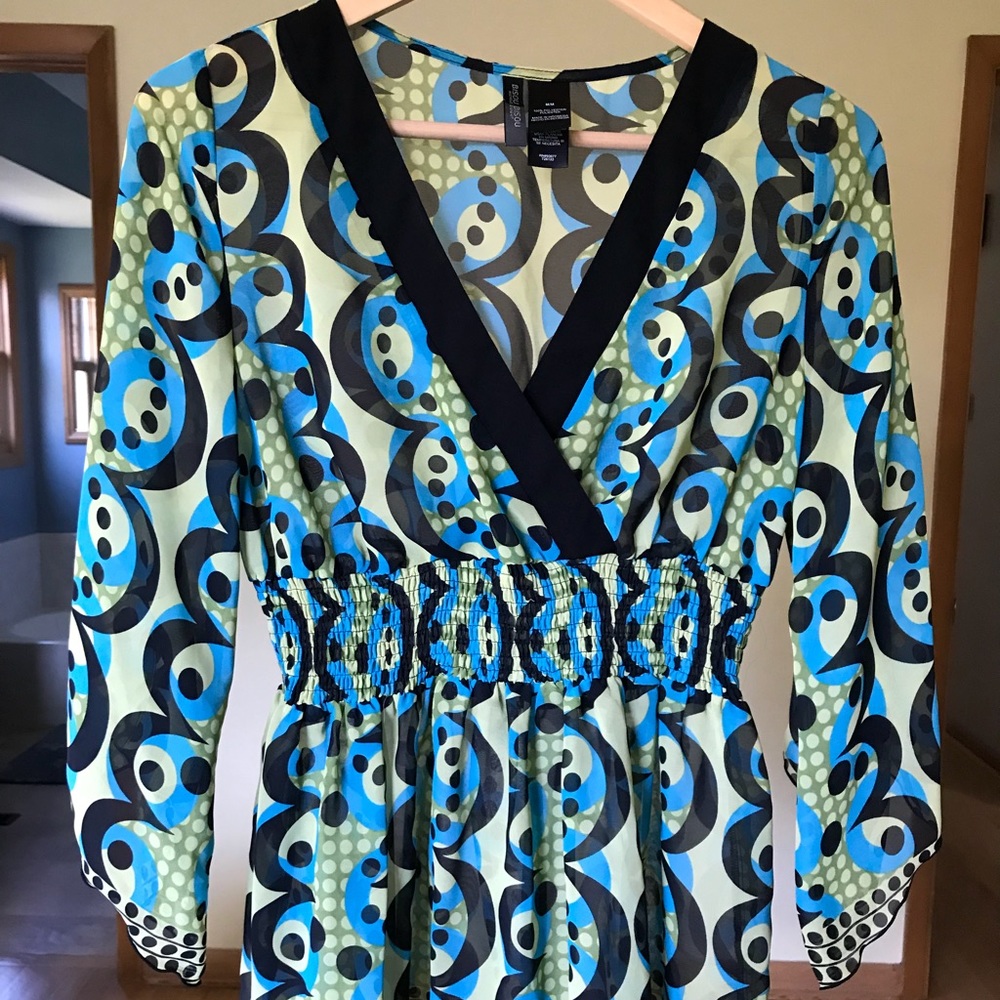 Printed Bisou Bisou top
