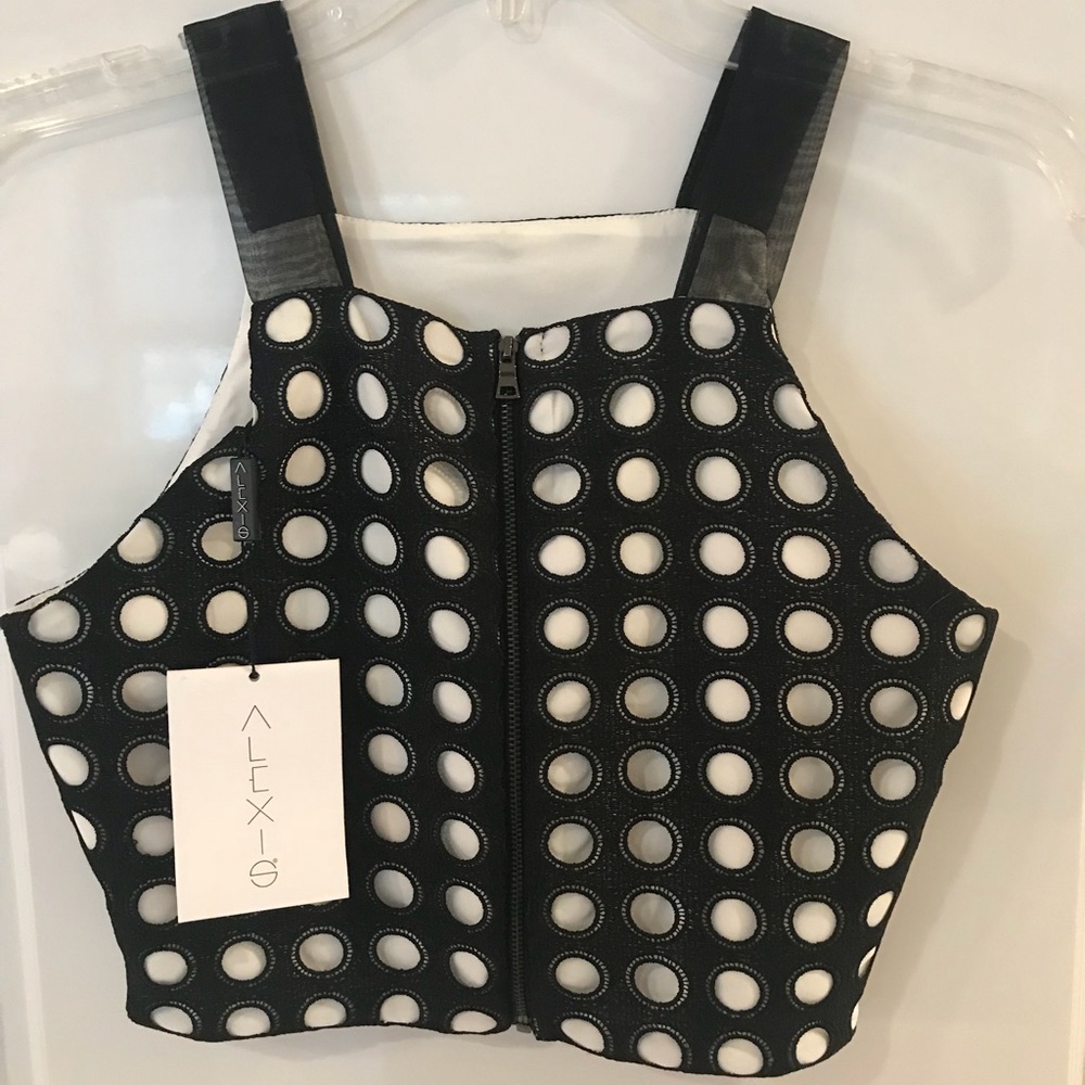 ALEXIS Tarek Circle Cutout Crop Top