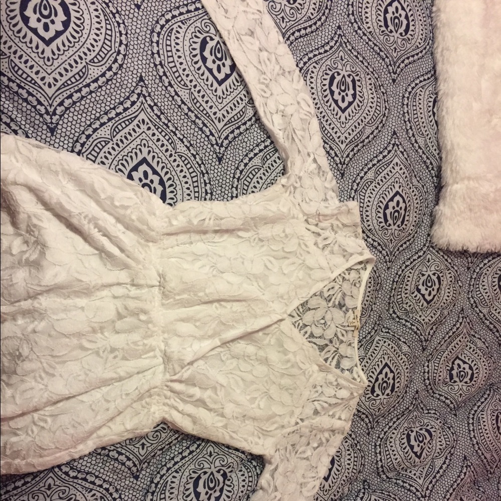 White lace romper