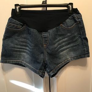 Maternity jean shorts