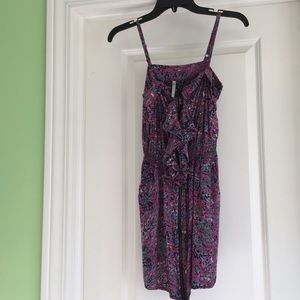 Super cute multicolored tunic ruffle top