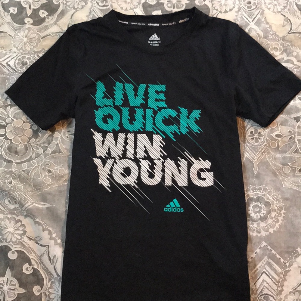 Boys adidas dri fit tshirt.