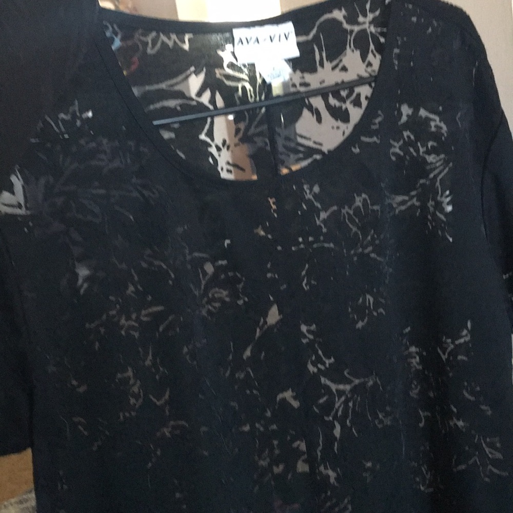 Black burnout tee
