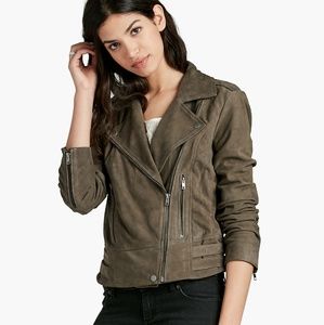 Suede moto jacket
