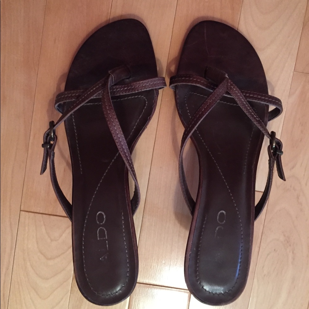 Aldo brown leather sandals