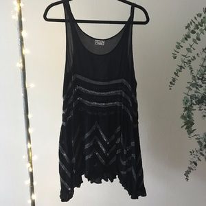 Voile and Lace Trapeze Slip