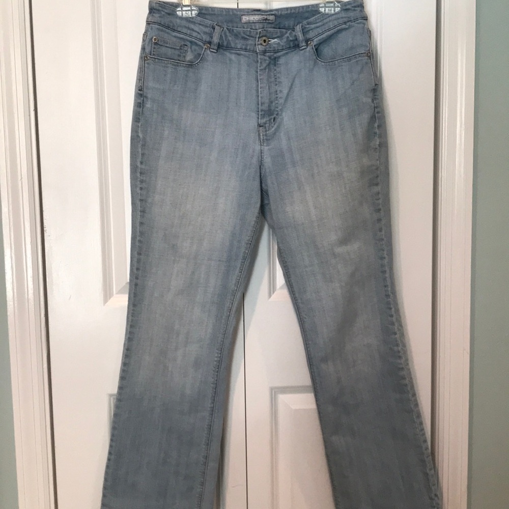 Chico’s washed blue Platinum boot cut jeans, 2