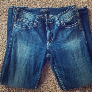 Women's silver suki bootcut jeans. Size 32/30